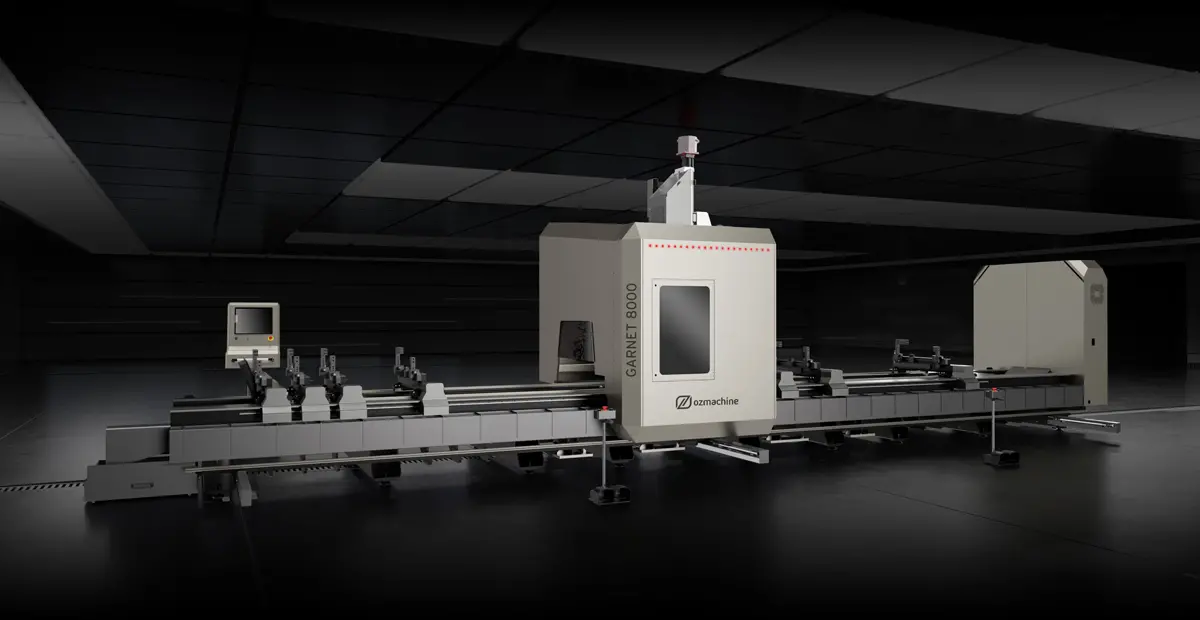 GARNET - Machining center for profiles with CNC Control (4 Axes)